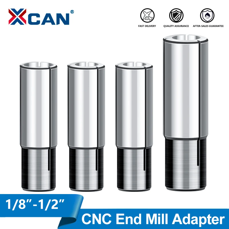 XCNA 1pc 6mm 8mm 1/2" 1/4" Spannzange Adapter Schaft Reduzierstück Bit CNC Spindel Router Bohrer bits Spindel Fräser Spannzange Hülse