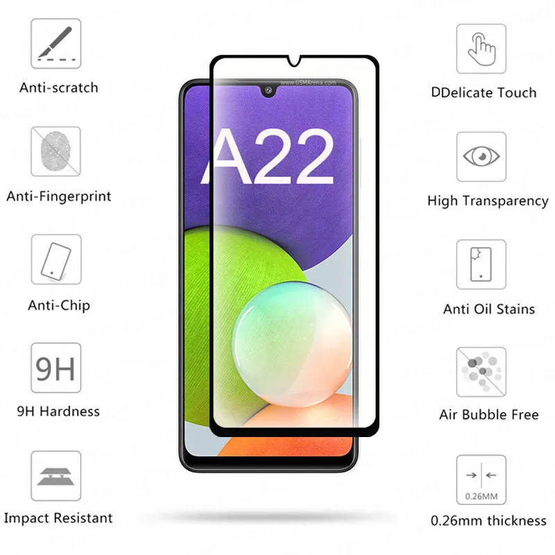 For Samsung Galaxy A22s Glass For Samsung A22s A32 A51 A52 A71 A72 M32 M51 A22 Glass Screen Protector Film Galaxy A22 Glass