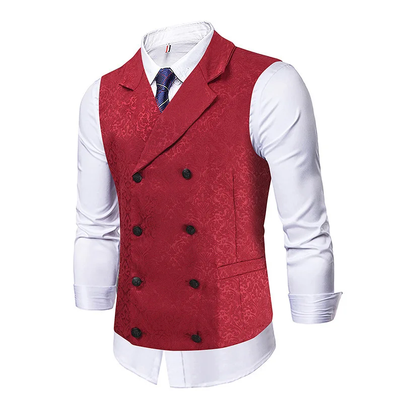 2024 Cross border Autumn New Men\'s Casual Vest Slim Fit Fashion Men\'s Business Vest for Foreign Trade