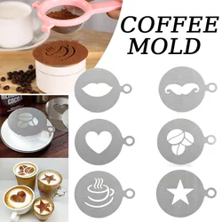 Stainless Stee Coffee Mold Coffee Latte Cappuccino Barista Pull Flower Stencils Coffee Decoration Coffee Accessories VIE LENTE