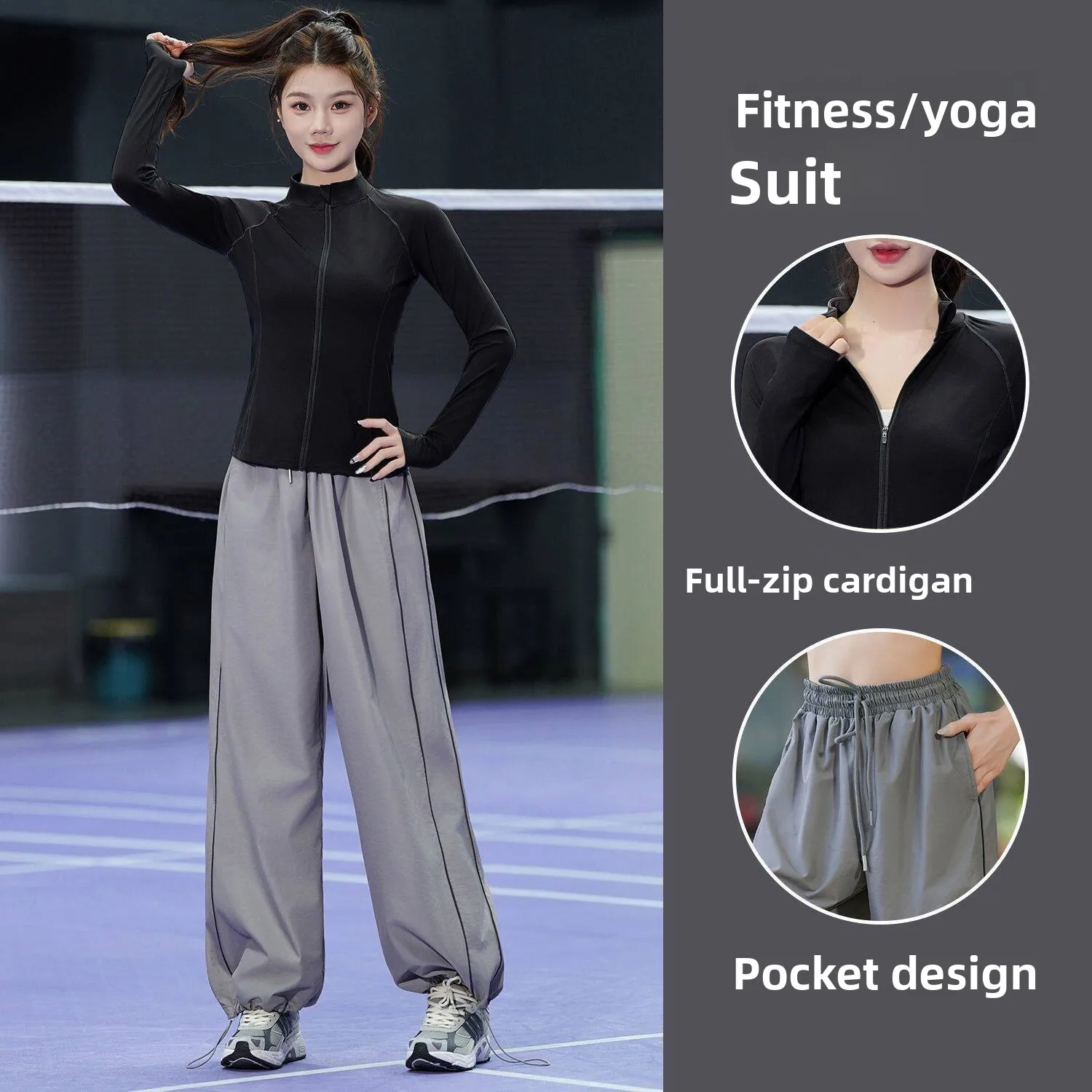 

Женский комплект спортивной одежды для бега: быстросохнущая одежда для фитнеса на открытом воздухе, для утренних пробежек и йоги, с высокой талией, длинные брюки