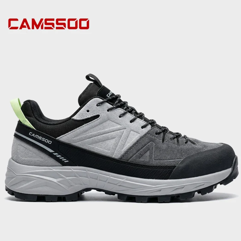 CAMSSOO cowhide outdoor hiking shoes men lightweight  outdoor trekking shoes women's walking sneakers sports casual ankle shoes