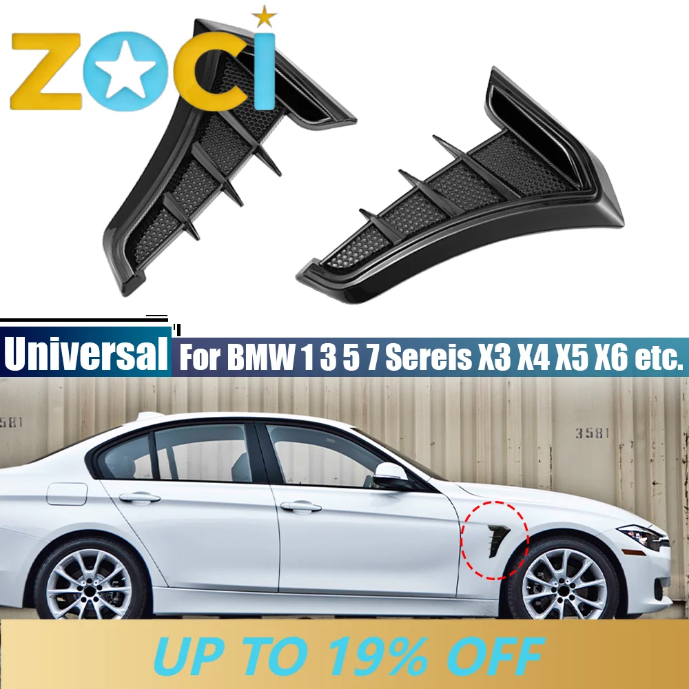 Car Fender Side Vents Air Flow Intake Hole Grille Sticker Cover For BMW E90 F30 G20 E46 E81 F10 F20 1 3 5 Series X1 X3 X5 X6
