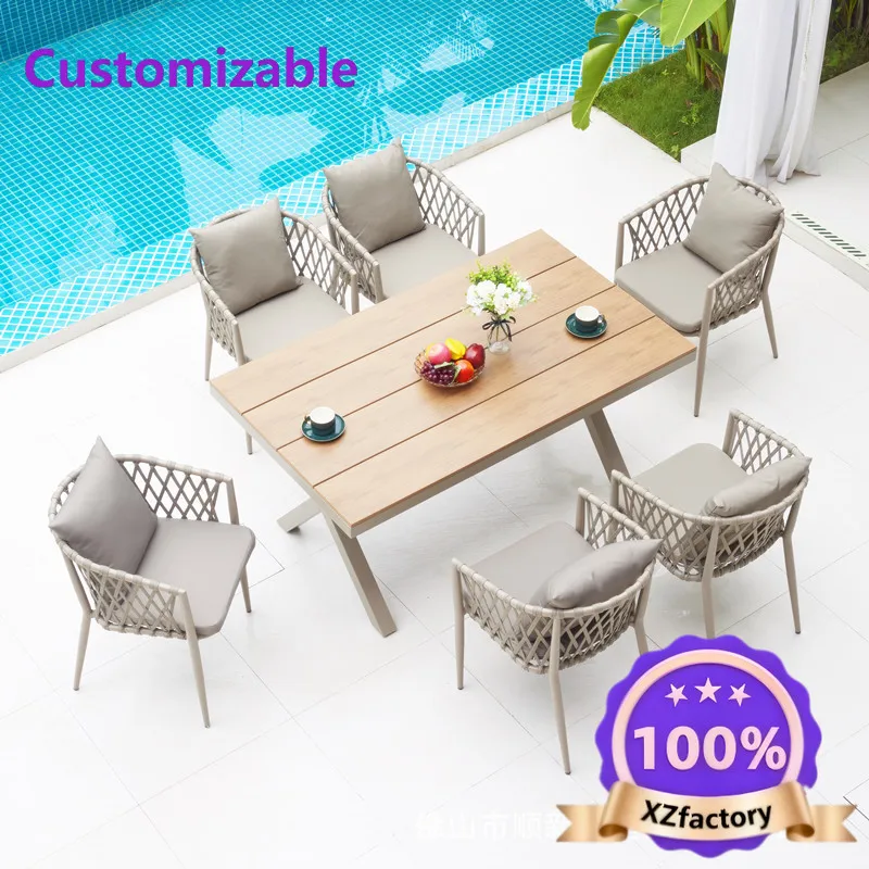 Factory Direct 2026 Top Mesas y sillas nórdicas para exteriores, balcón, jardín, patio, terraza, mesa de té de ratán