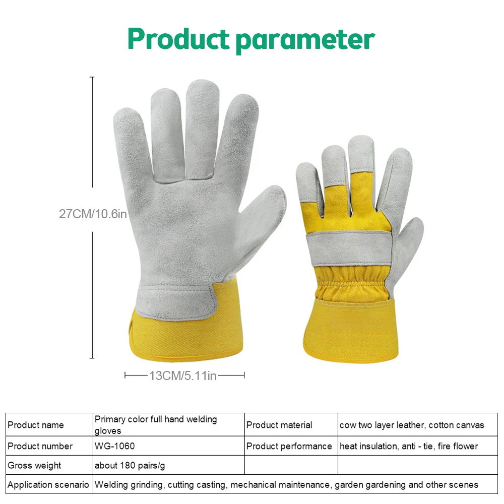 Work Gloves Sheepskin Leather Workers Work Welding Safety Protection Garden Sports Motorcycle Driver Wear-resistant Gloves