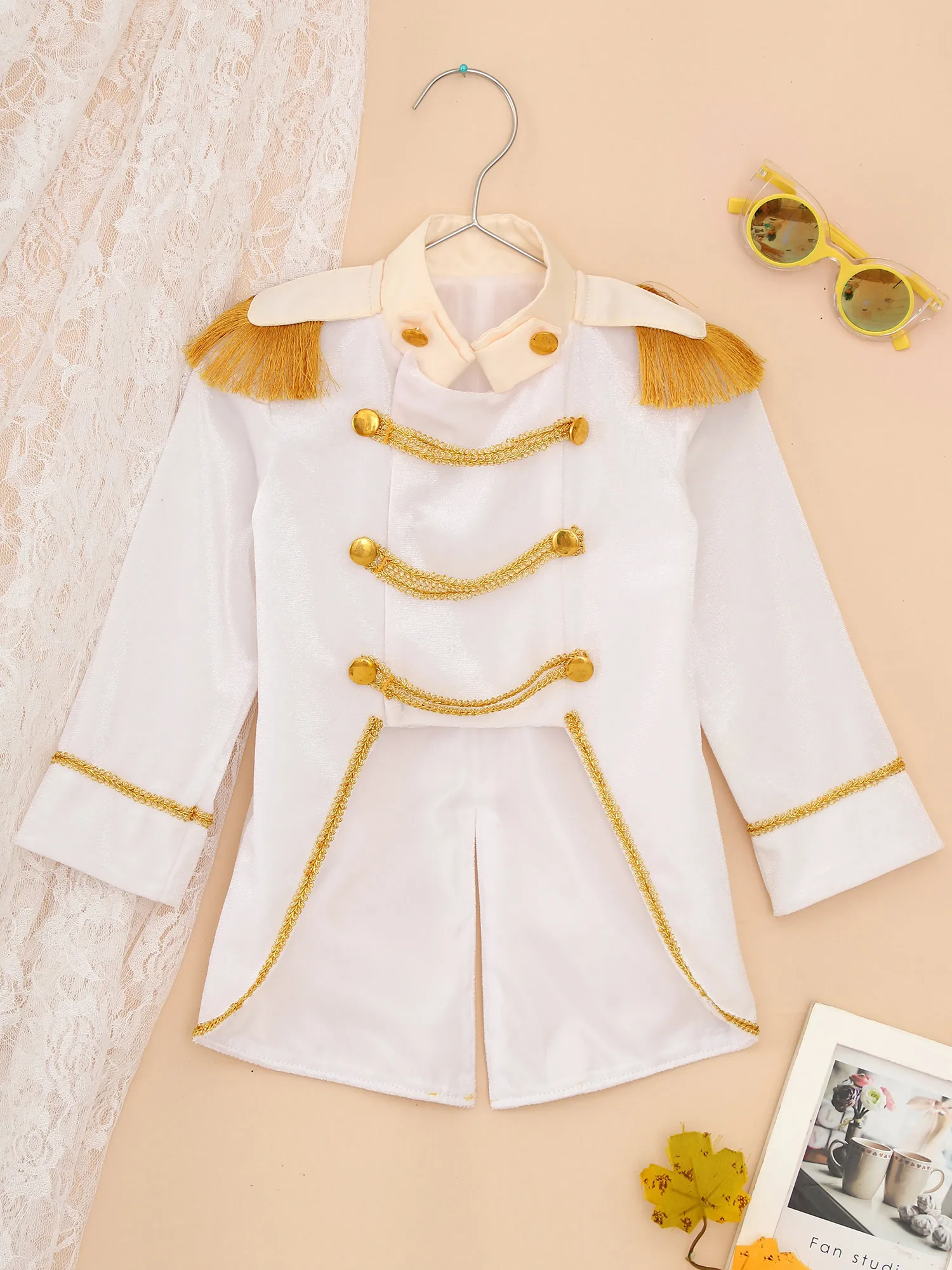 Costume de Cosplay du Prince Royal pour Enfant Garçon, Veste à Manches sulf, en Velours, Style Rétro, pour ixà Thème de Carnaval d'Halloween