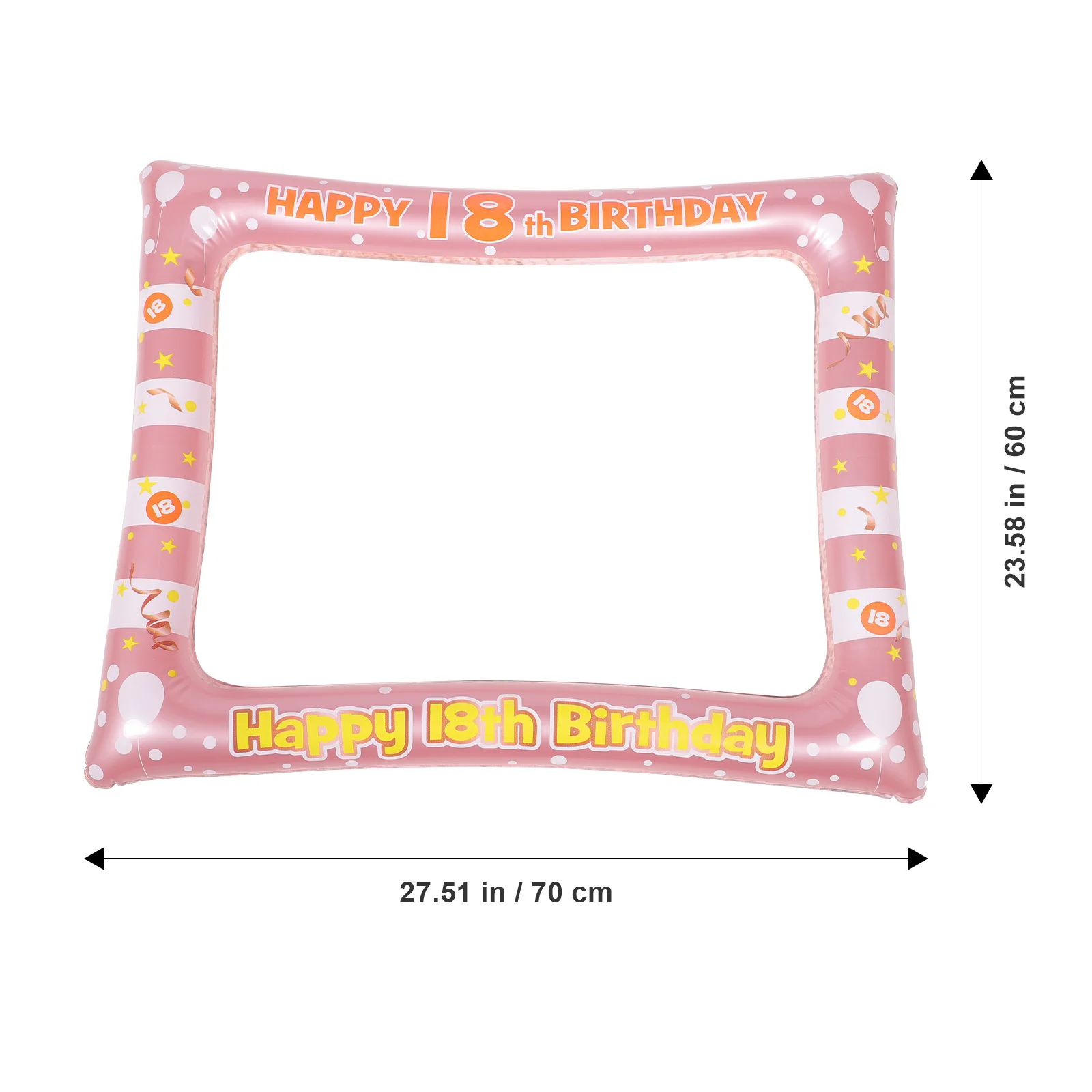 

1Set Inflatable Photo Frame for Birthday Lightweight Party Handheld Photo Booth Props 18th Birthday Selfie Props