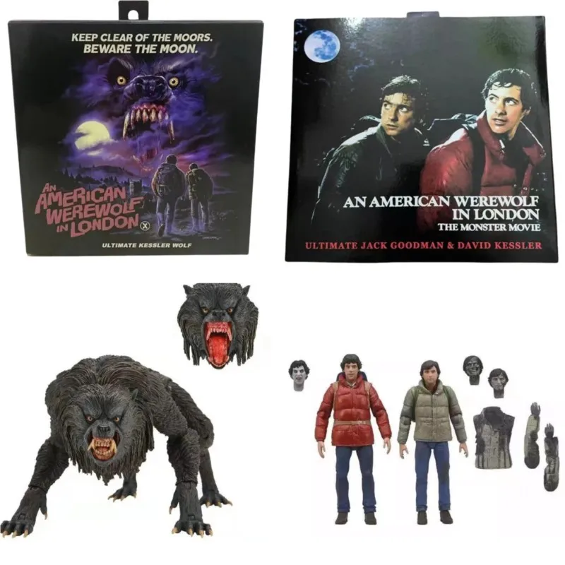 Original NECA American Werewolf in London Luxury David Kessler Jack 2-pack Anime Action Figure Horror Bithday Gift