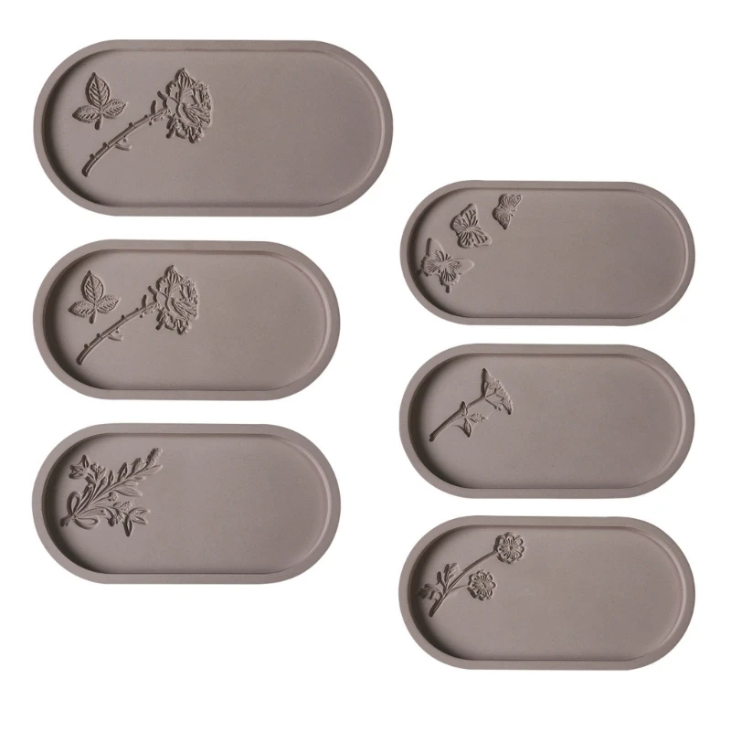 Versatile Resin Dish Mold Elliptical Shape Plate Moulds Resin Casting Mould Silicone Tray Molds for DIY Hand Making