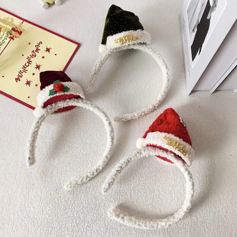 

Merry Christmas Decor Christmas Hat Headband Star Sequin Bowknot Hair Hoop New Year's Hairpin Korean Hair Accessories