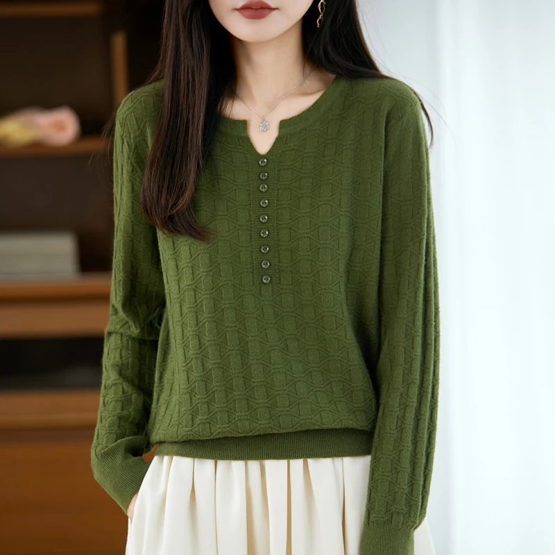 2025 Autumn/Winter pullover Women's Cashmere Knitted Top Warm  pullover Women's Cashmere Sweater  Unique Women's Clothing