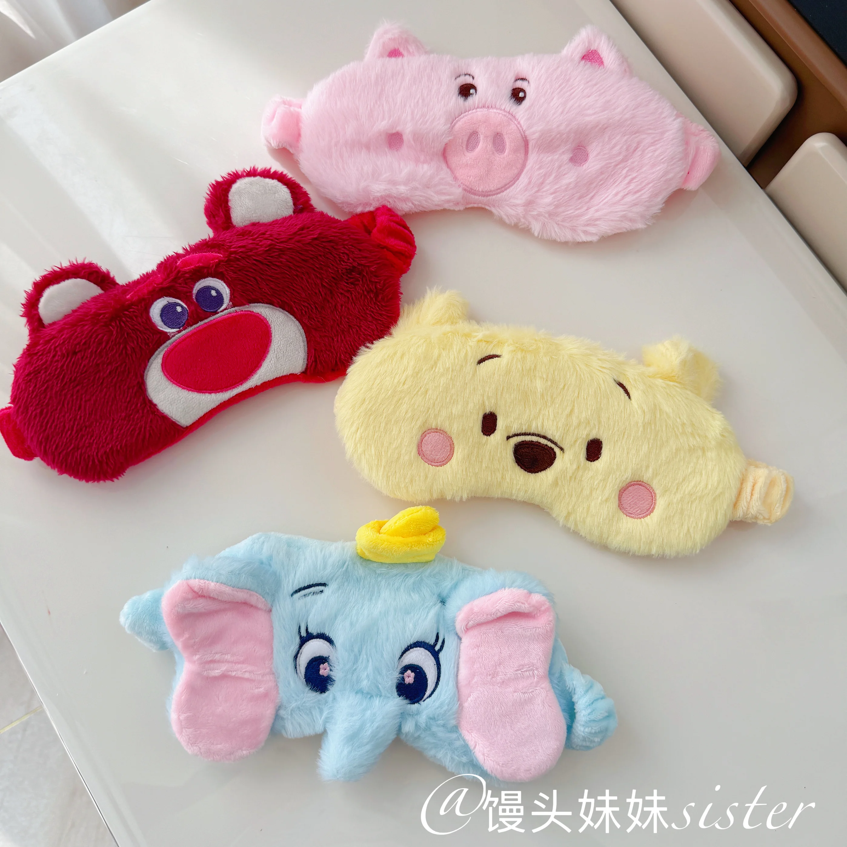 Cute Sleeping Eyepatch Stitch Dumbo Sullivan Plush Eye Patch Girl Alien Lotso Shading Eye Mask Travel Rest Eyepatch