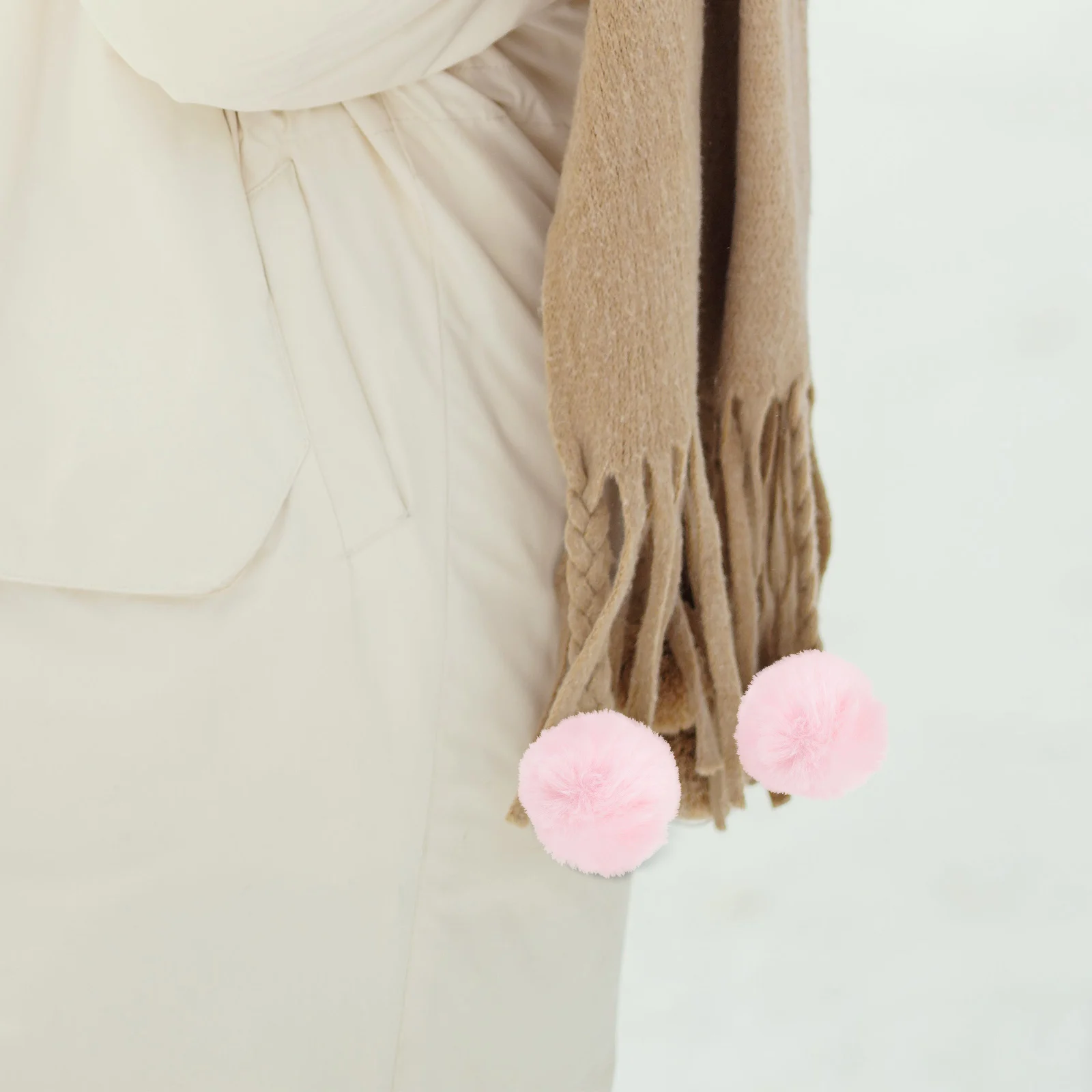 

4pcs Pompom Brooch Detachable Hat Decor Faux Wool Pom Poms For Clothing Jewelry Diy Accessories Lightweight Soft Craft Ornament