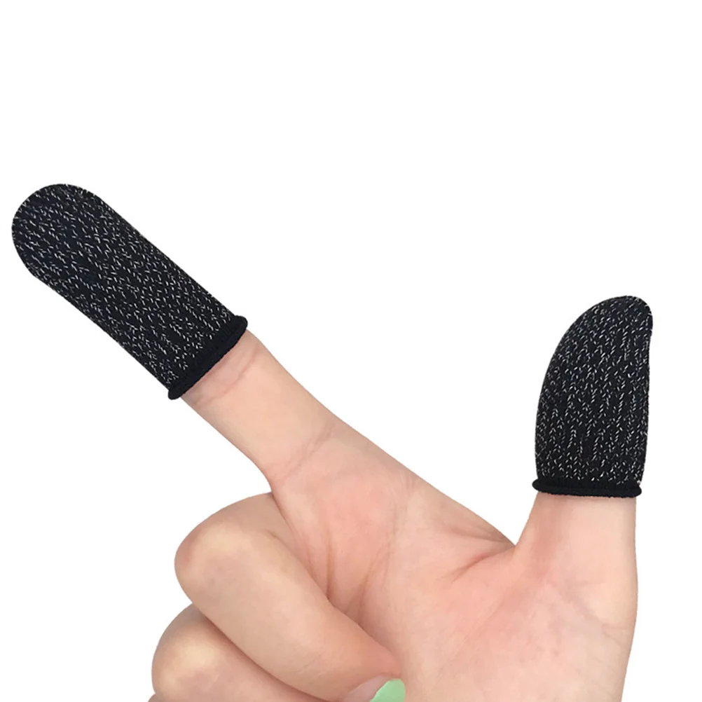 10 ชิ้น ปลอกนิ้วสวมใส่สบาย วัสดุไนลอนสีดำ ทนต่อความเมื่อยล้า สำหรับใช้ในชีวิตประจำวัน นุ่ม ยืดหยุ่น เหมาะสำหรับเล่นเกม หรือ
