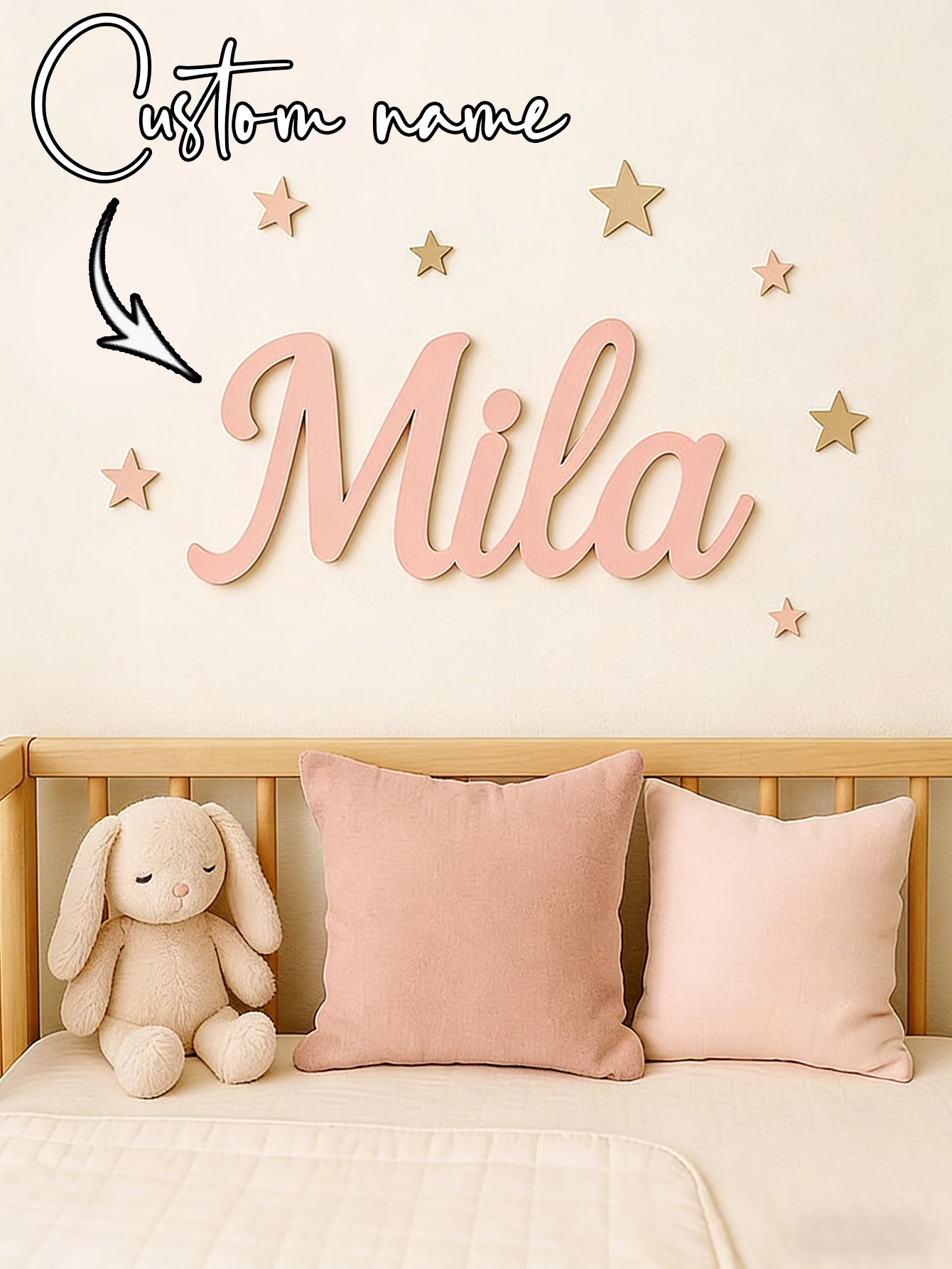 Custom Cursive Wooden Name Sig - đánh giá và giá Baby Nursery Keepsake