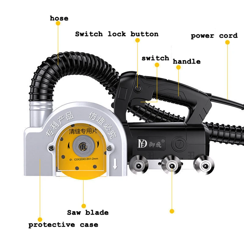 2023 Electric Seam Cleaner Seam Agent Construction Tool Ceramic Tile Floor Tile Beautiful Seam Cleaning Slotter Machine DE3333