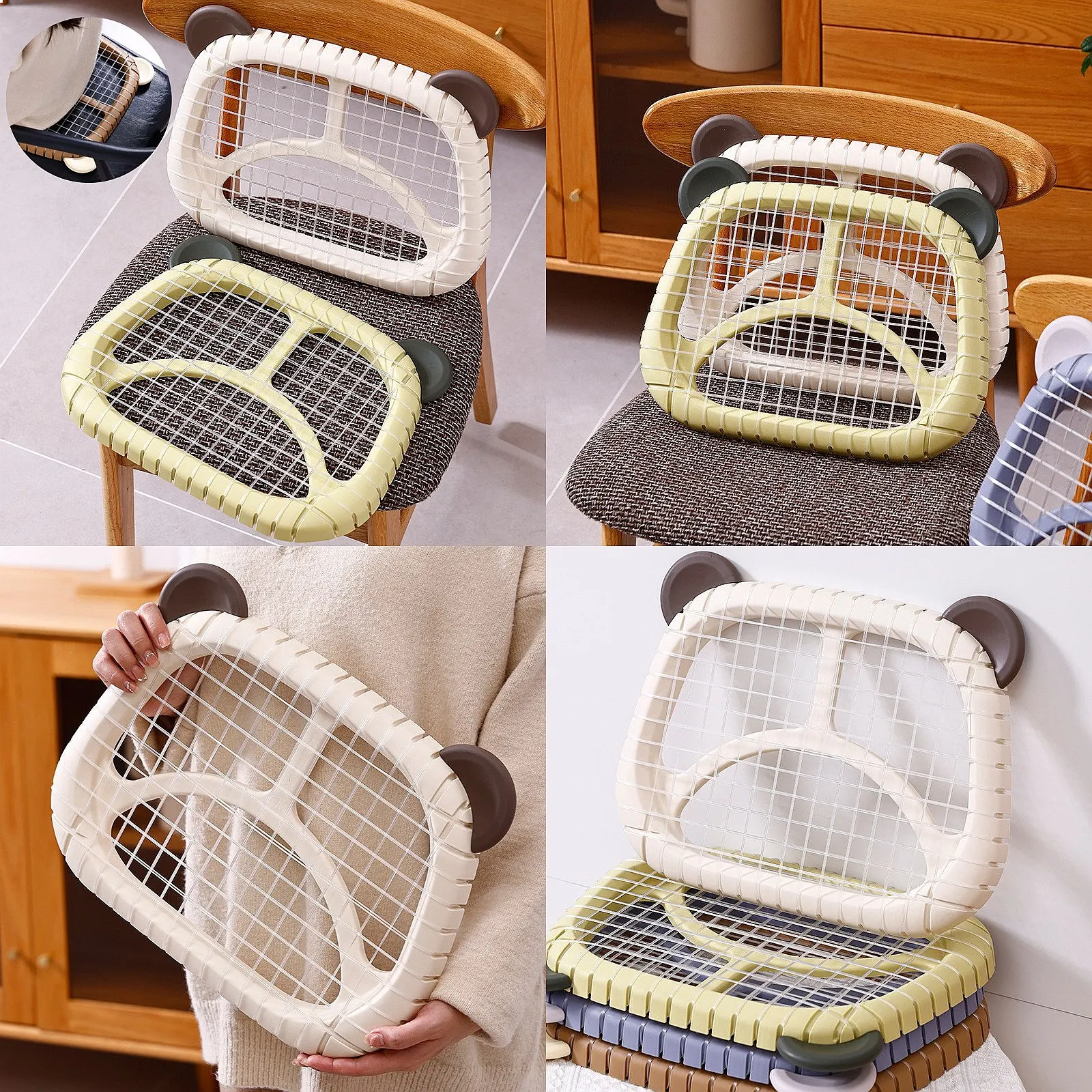 PVC Seat Cushion Cooling Mat Grid Thick Sitting Cushions Pads For Pressure Relief Back Pain Summer Ice Pad
