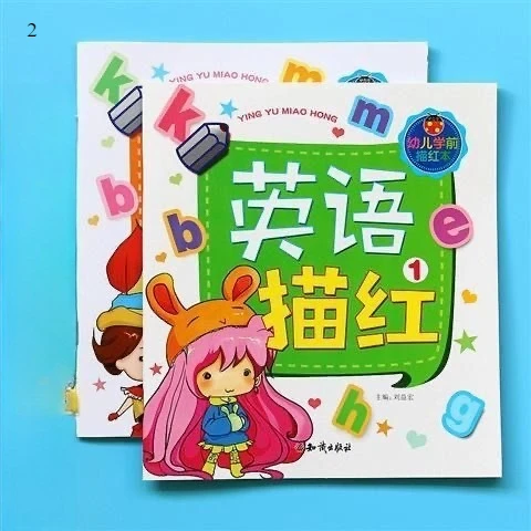 Nuevo Producto, 2 libros/juego de libros de rastreo en inglés, libros de ejercicios de práctica de escritura ABC, ejercicios de escritura a mano, aprender a escribir el alfabeto