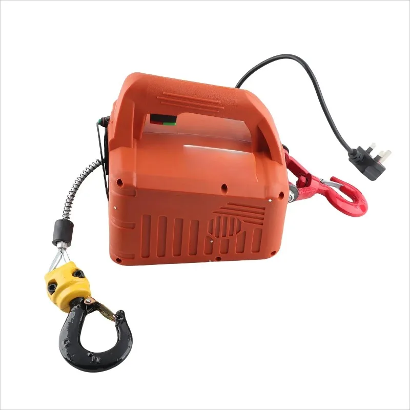 Electric Hoist Portable Power Electric Winch Crane with Remote Control 500KG Capacity 7.6M Maximum Lifting Height 1500W