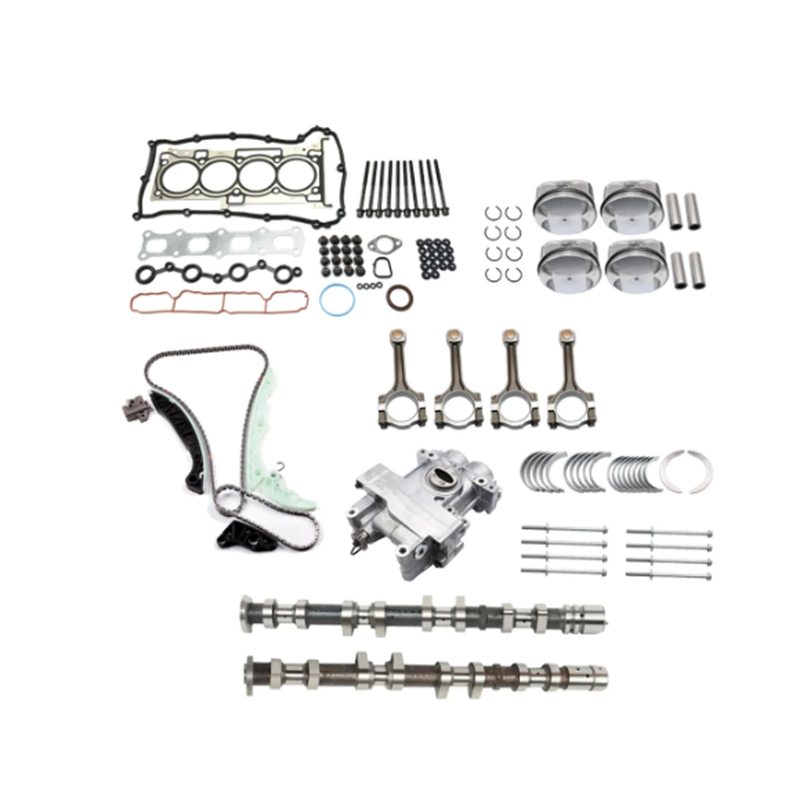 Camshaft Engine Overhaul Rebuild Pistons For 07-13 2.4Dodge