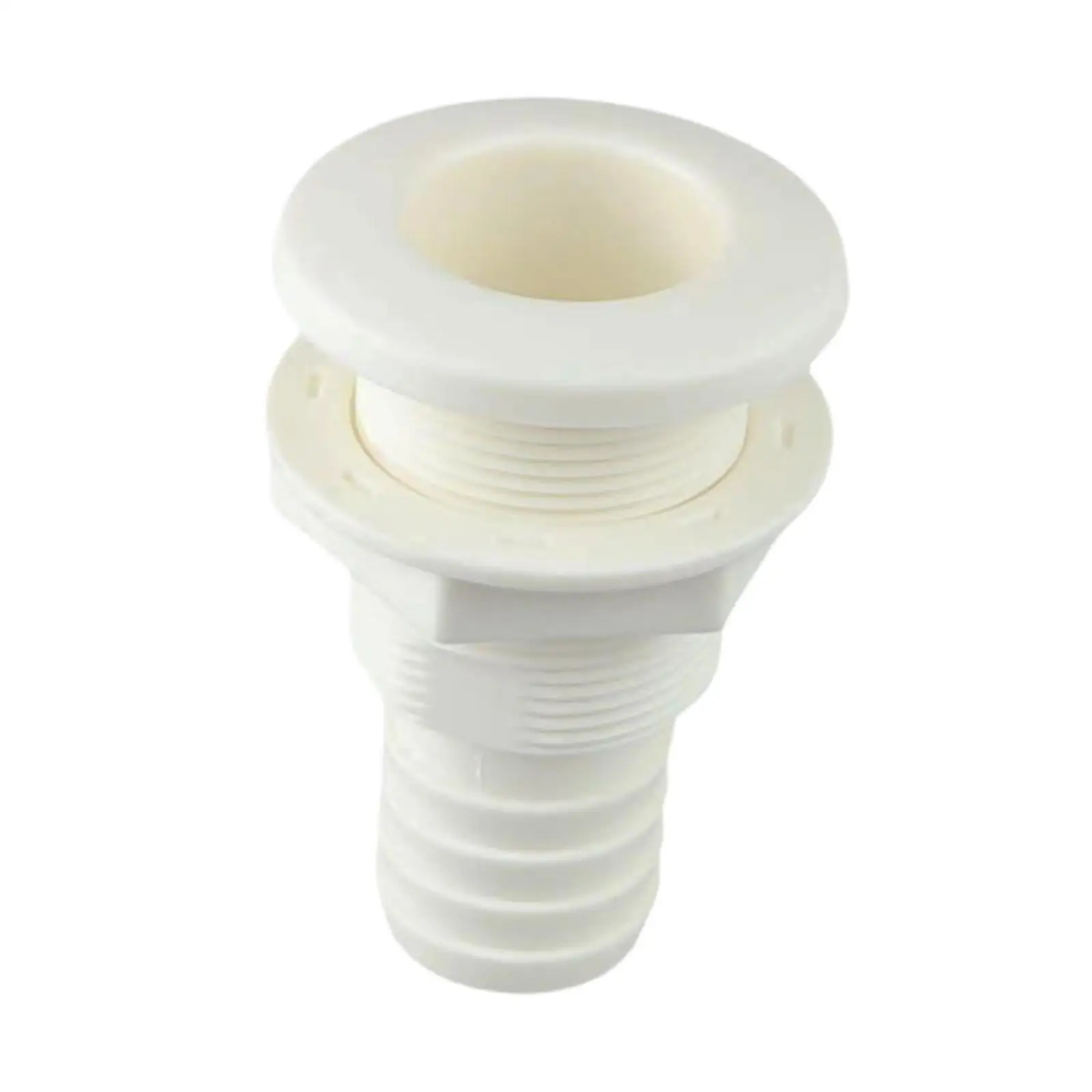 Boat Plumbing Drain Outlet ABS Thru Hull Fitting Space Saving Overflow Connector for Bilge Pump Use