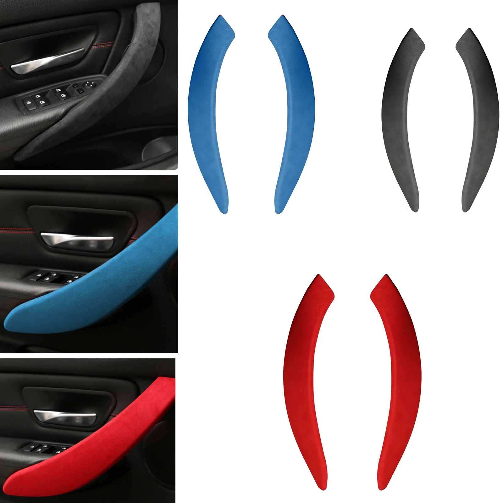 Door Panel Side Handle Armrest Pull Cover Trim For BMW 3/4 Series F30 F32 F33 F34 F35 F82 F83 316 318 320 323 2013-2019