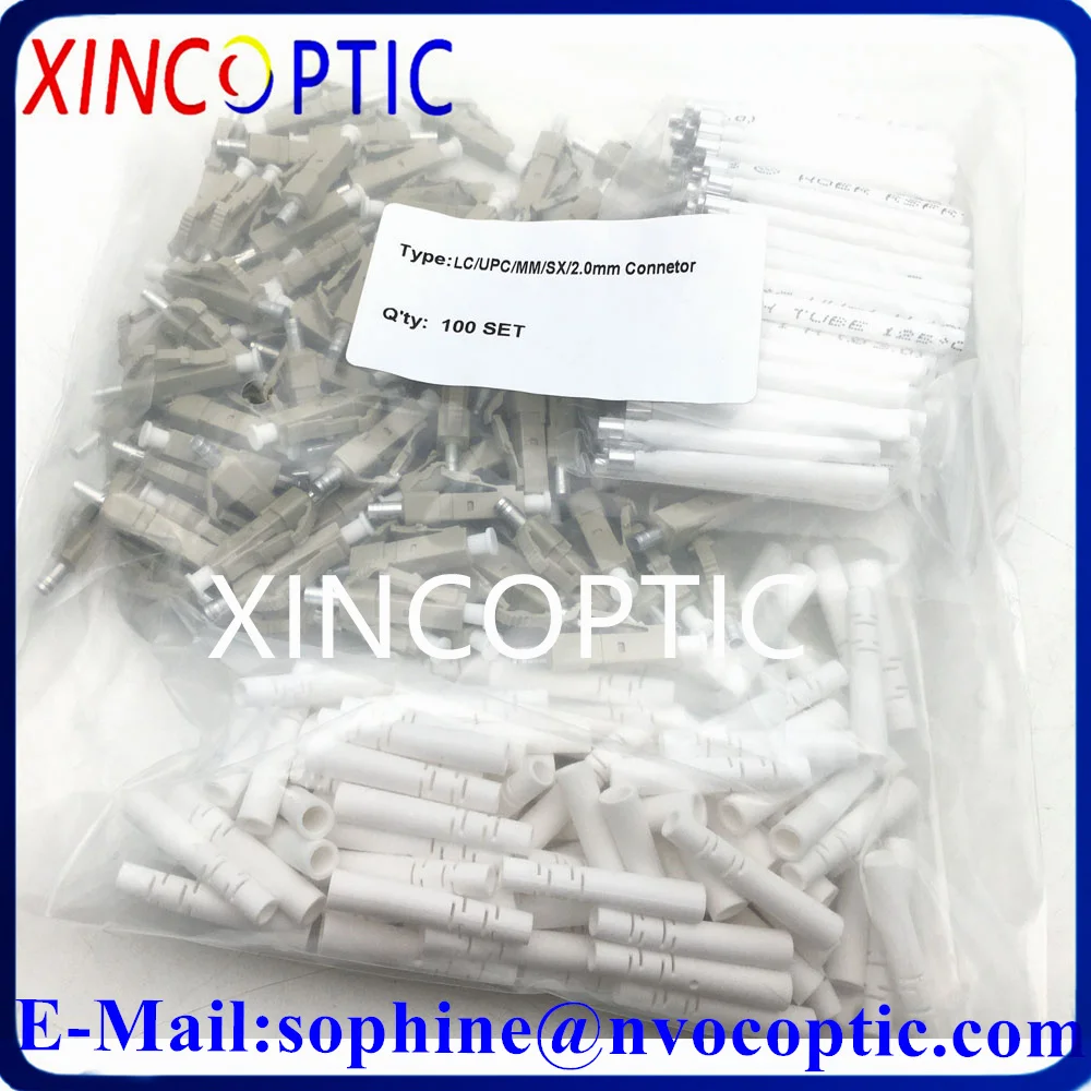 1000Pcs LC/UPC MM Multimode Simplex OM1 OM2 Fiber Optic Connector,LCPC 2.0mm 3.0mm 50/125 62.5/125 Fiber Patch Cord Connectors