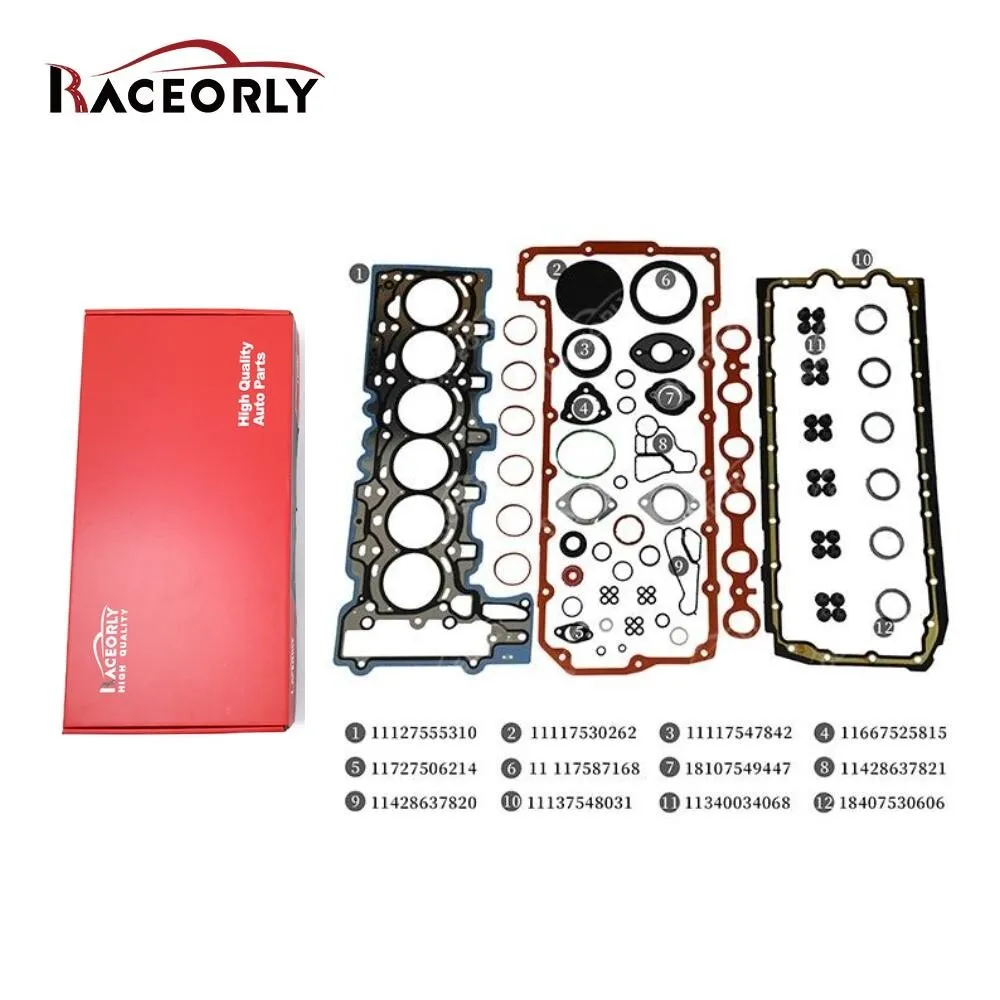 

RACEORLY Engine Rebuild Head Gasket Set for 05-13 BMW 325i 523i X5 E90 2.5L N52 11127571963, 11117548101, 11127555310