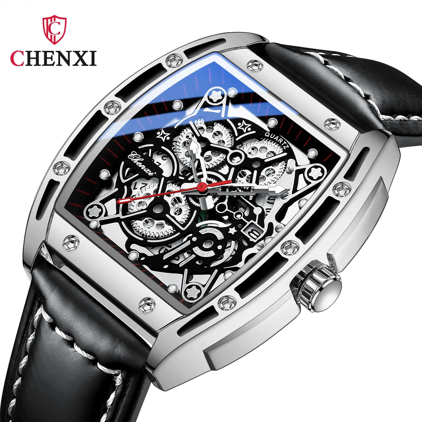 CHENXI 8265 Business Men Watches Leather Quartz Wrsitwatches Male Auto Date Clock with Luminous montre homme 2025 Choice