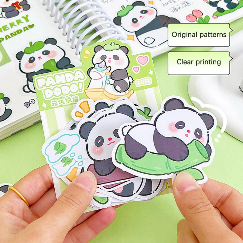 30 Blatt niedlichen kawaii Cartoon Capybara Panda Aufkleber kreative Tagebuch Dekoration Aufkleber Briefpapier Büro Schule Kinder Geschenke