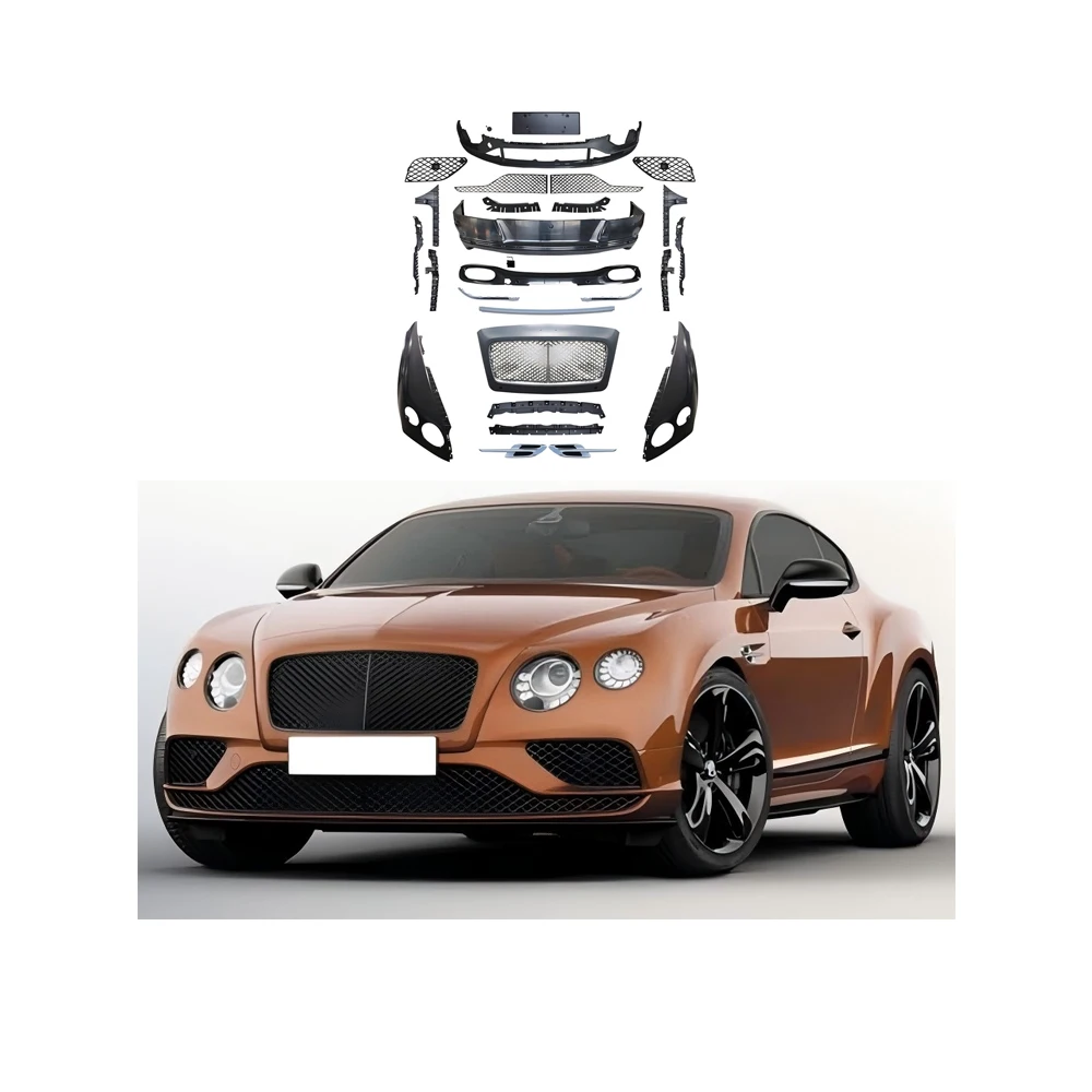 Revise Facelift For Bentley Continental GT 2012-2015 Up To 2016-2019 Continental GT Include Front And Rear Car Bumper Body Kit