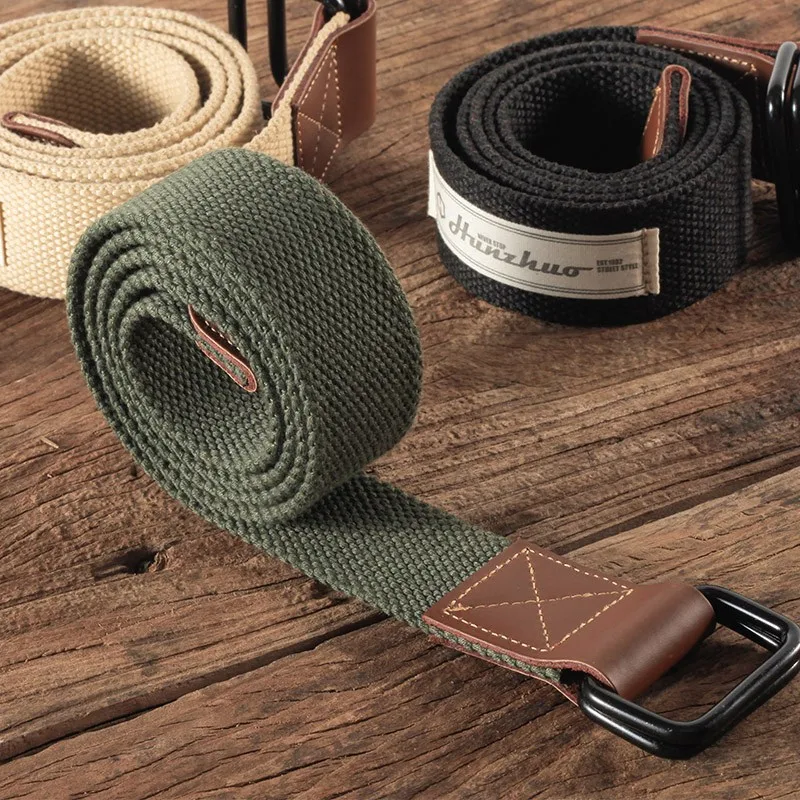 retro-american-canvas-belt-for-men-youth-student-military-training-workwear-double-ring-bule-woven-belt-faionable-acco