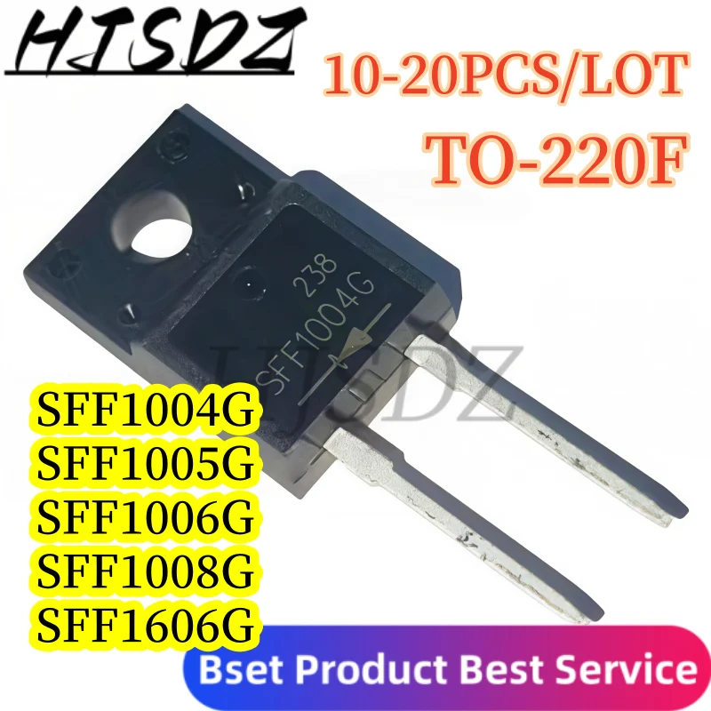 【10-20PCS/LOT】 SFF1005G SFF1006G SFF1008G SFF1606G  SFF1004G TO-220F diodo de recupera