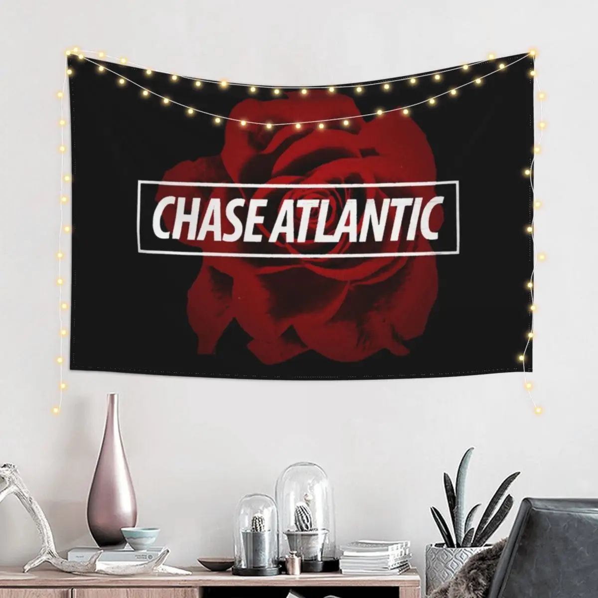 Chase Atlantic Rose Logo Tapestry Home Decor Accessories Bedrooms Decorations Tapestry