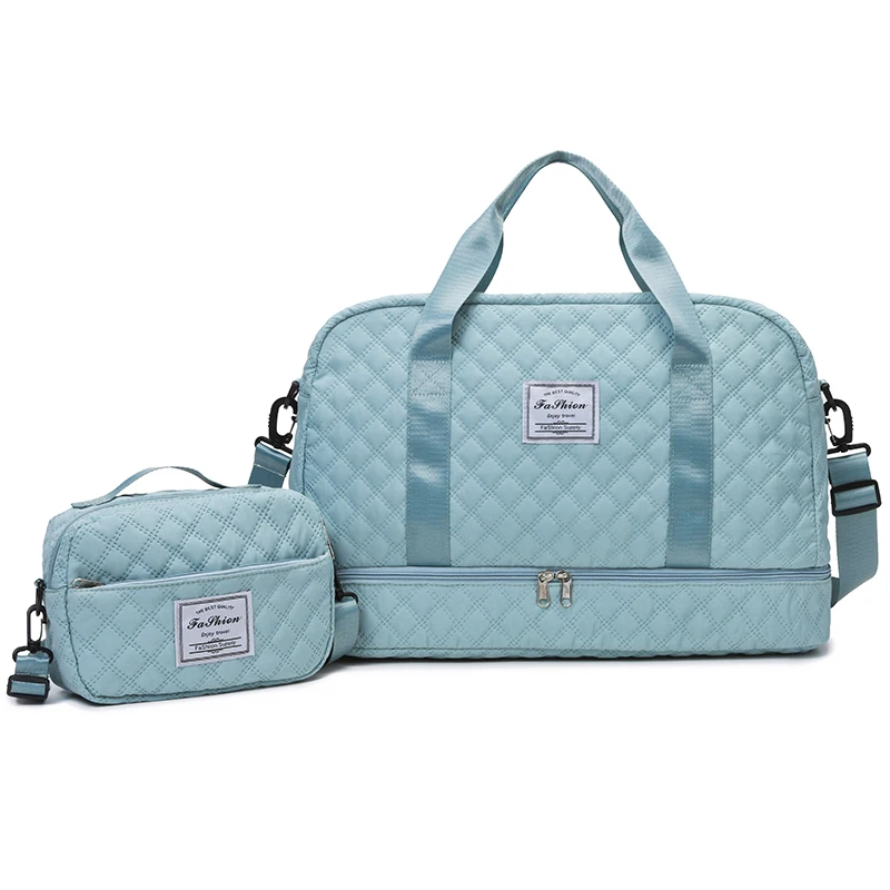 

Travel bag folding portable hand carry large capacity short travel bag swimming fitness bag student duffel bag