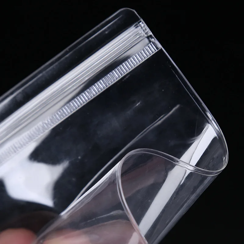 20Pcs Transparent PVC Jewelry Pouches Bags Anti-Oxidation Zip Lock Storage Bag for Earring Necklace Bracelet Display Packaging