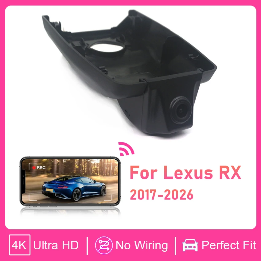 UHD 4K Dash Cam for Car Camera Recorder Dashcam WIFI Car Dvr Recording Devices For Lexus RX RX350 RX350h RX450h RX500h 2017-2025