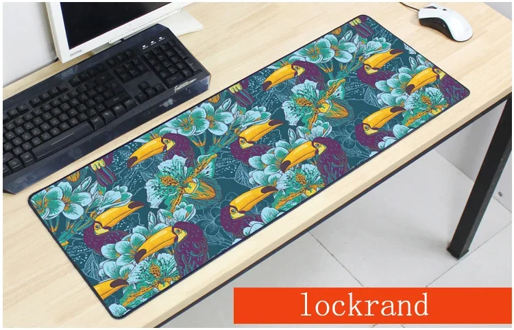 Лидер продаж, коврик для мыши с тропическим зеленым листом и фламинго, розовый коврик для мыши 900x400x2 мм, коврик для мыши, ноутбука, компьютера, игровой коврик с HD принтом