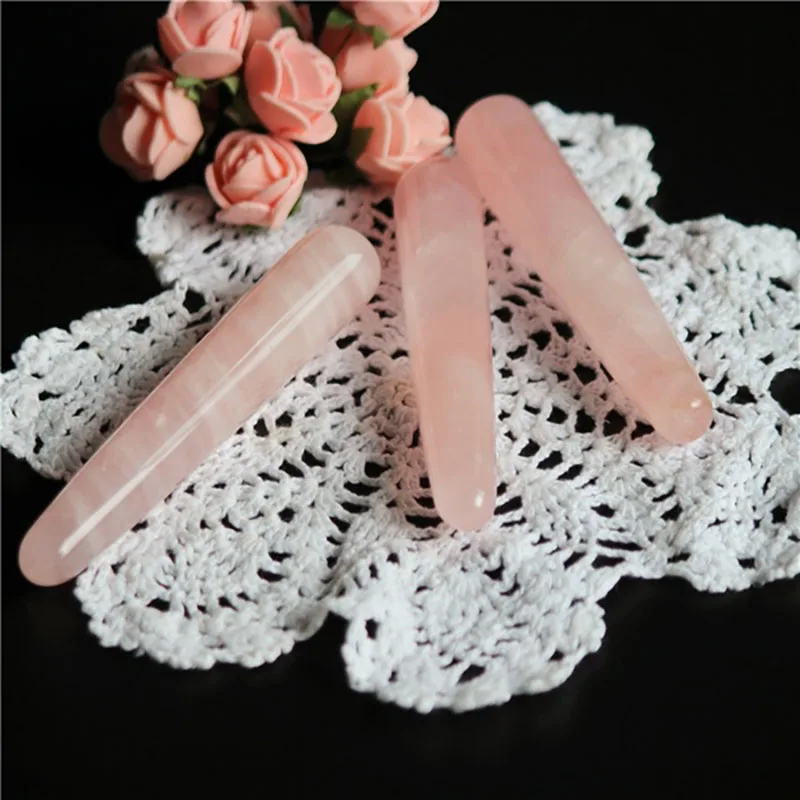 Natural Rose Quartz Crystal Yoni Wands Gemstone Rocks Massage