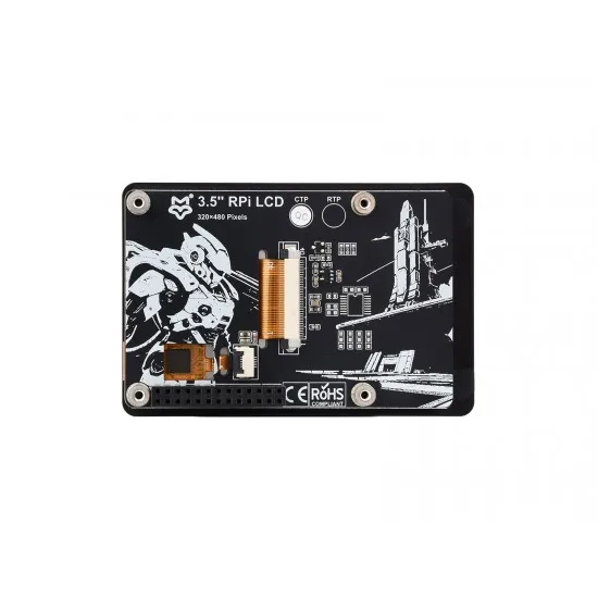 Luckfox 3.5inch Capacitive Touch Display for Raspberry Pi, IPS Panel, 320×480 Resolution, 5-point Touch, Toughened Glass Panel