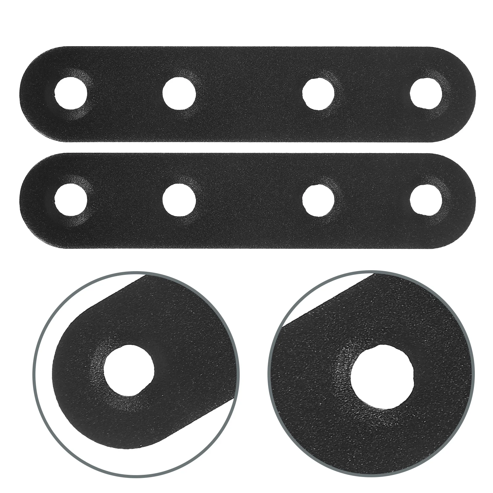 

12 pcs Straight Bracket Angle Code Fixing Plate Thickened Black Flat Support For Shelves Trays Furniture Repair Bracing Hardware