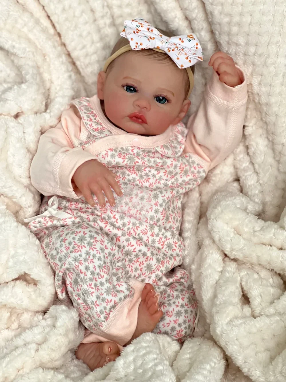 19inch Already Finished Reborn Baby Doll Meadow Soft Body 3D Painted Skin with Visbile Veins Collectible Art Doll Christmas Gift