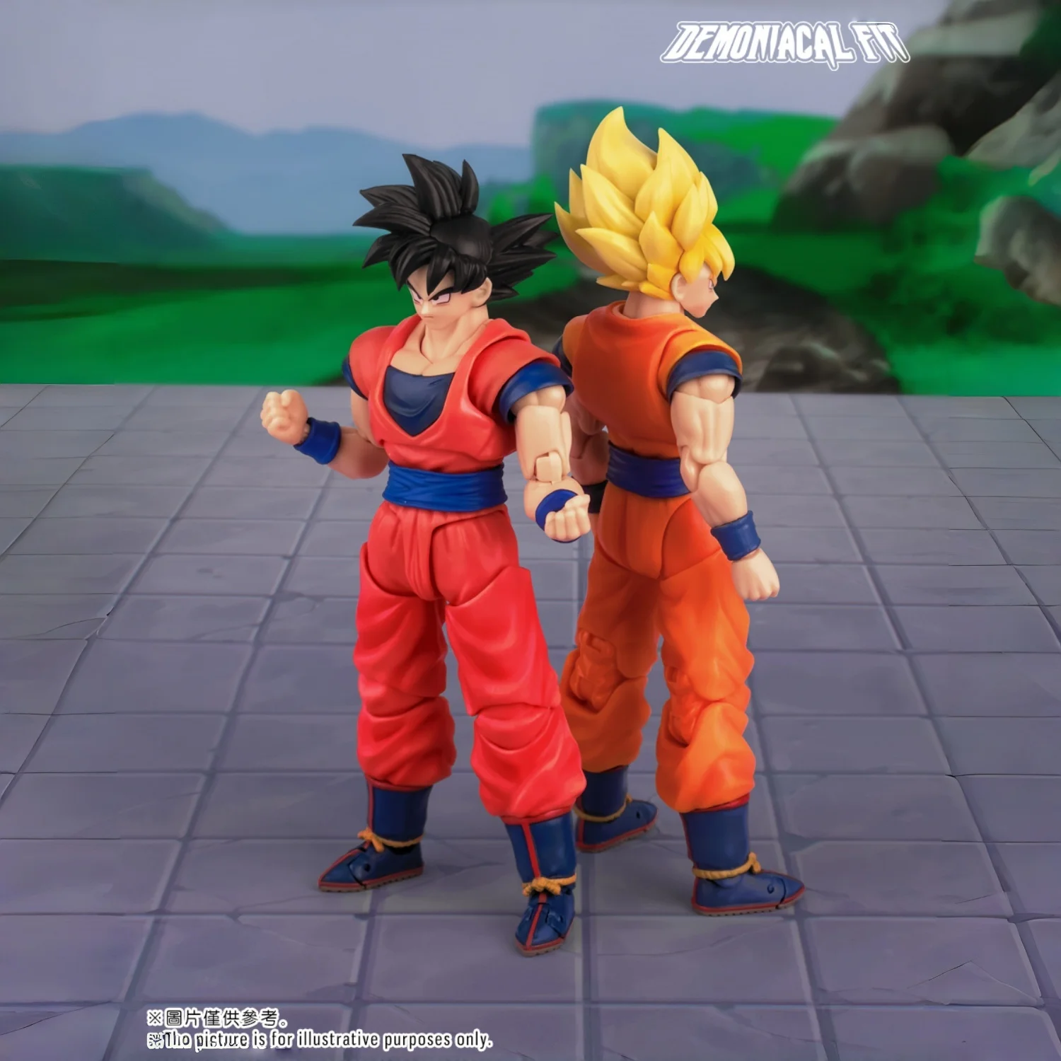En stock Demoniacal Fit Son Goku Martialist Forever Evolve In Combat Action Figure Kit avec bonus spécial Dragon Ball Goku Model