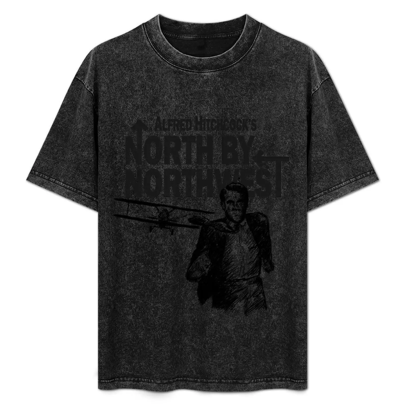 

Alfred Hitchcocks North By Northwest By Burro T-Shirt Big and Tall Basic Tee Shirt