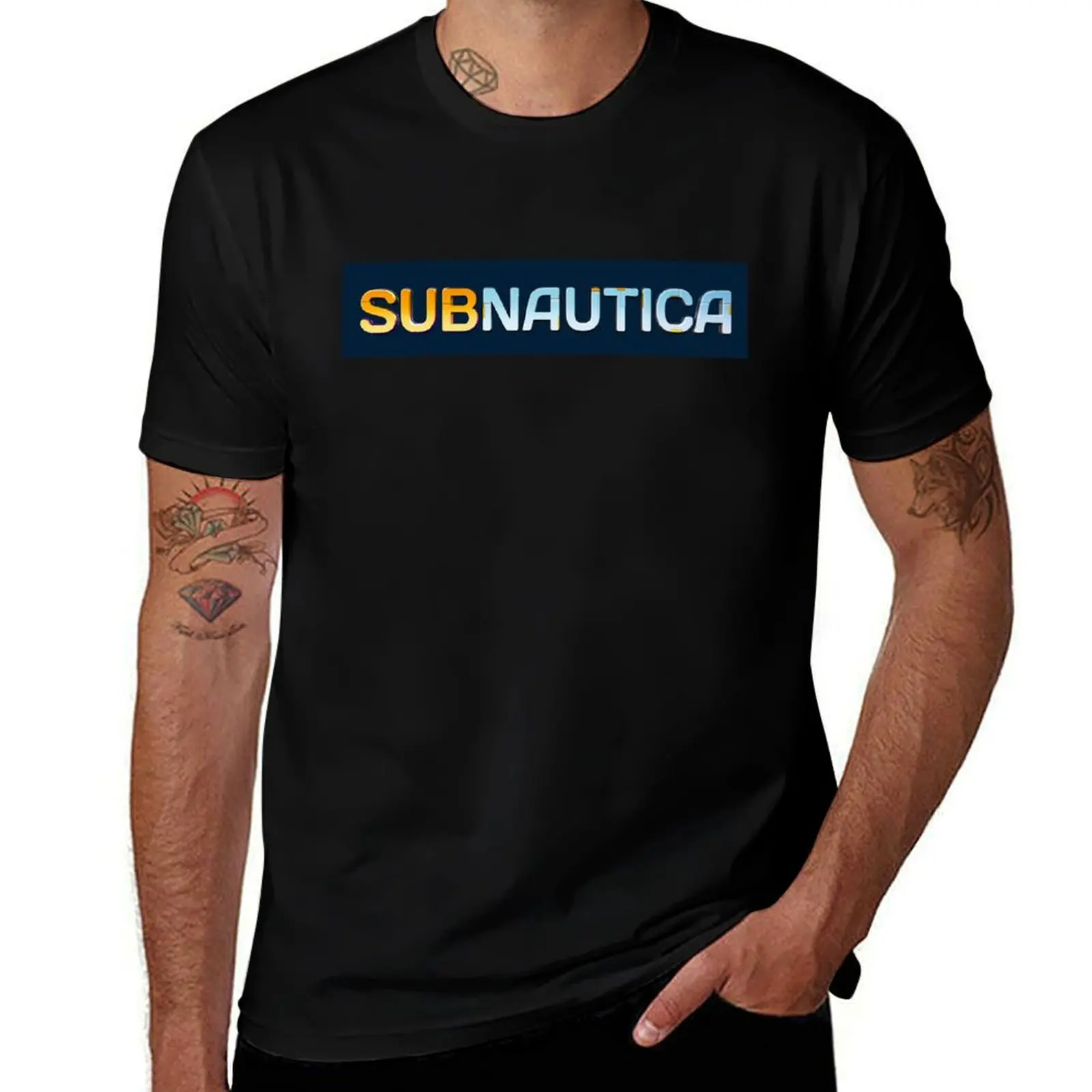 

Subnautica 1 T-Shirt cotton t shirts man 100% funny t shirts dark humor
