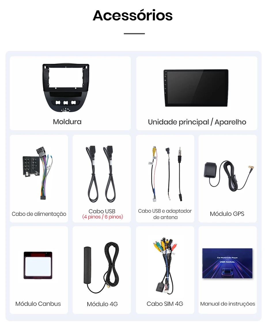 Junsun Wireless CarPlay für Autoradio Apple Auto für Peugeot 107 Toyota Aygo Citroen 2005-2014 GPS Touchscreen Multimedia – Detail 26