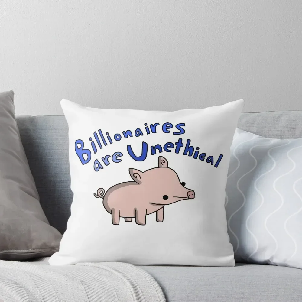 Anti-Billionaire Pig - Tiny Snek Comics Throw Pillow Sofa Cushion Cover Pillow Case Christmas luxury sofa pillows pillow