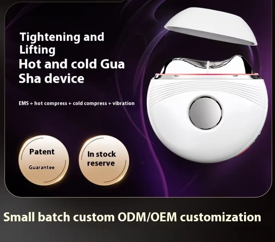 Instrumento elétrico de beleza facial doméstico 6 em 1, massagem quente e fria transfronteiriça com micro-corrente, levantamento de pescoço, plugue ue