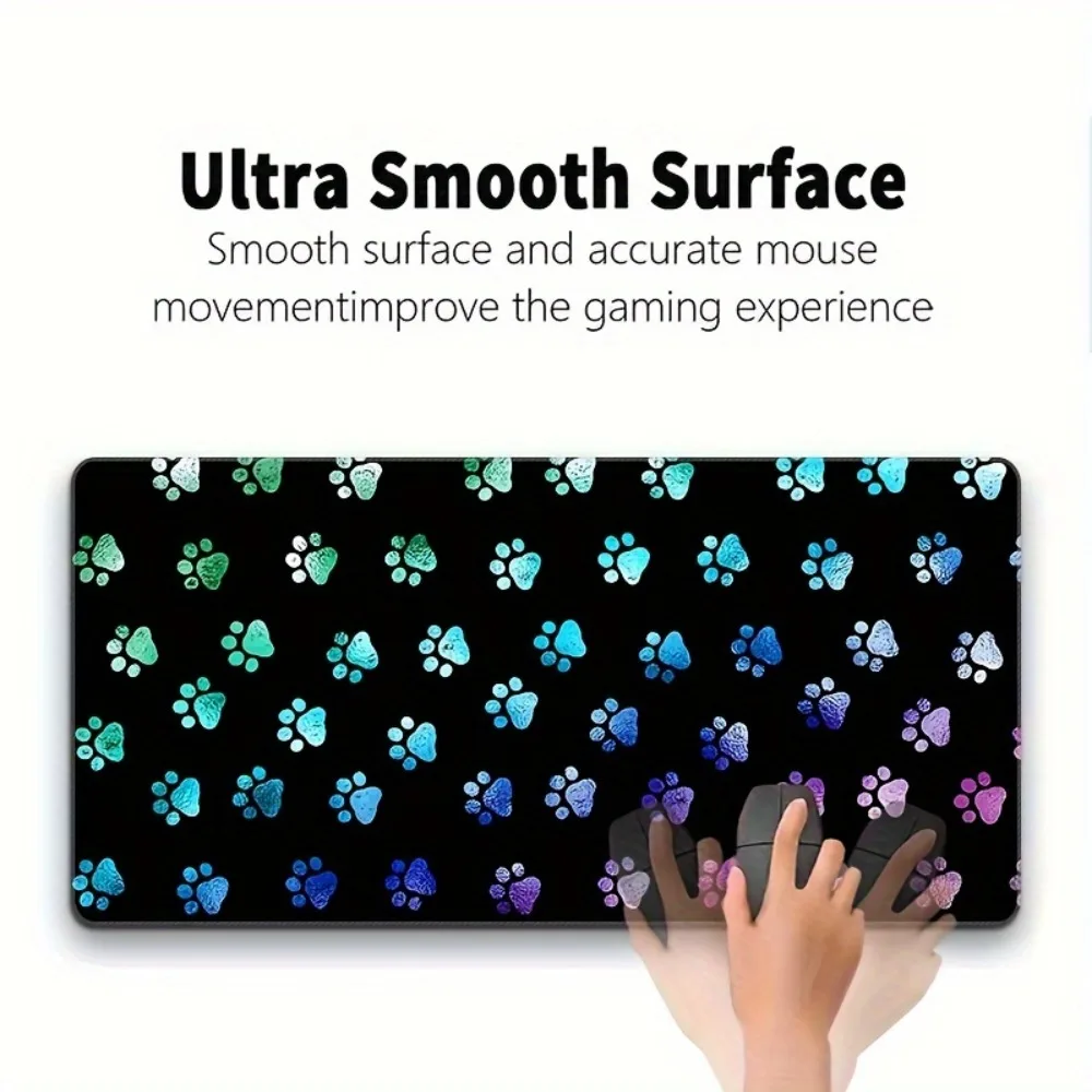 CIFBUY Large Mouse Pad Durable Stitched Desk Mat Anti Slip Rubber Gaming Office Table Mat Cute Dog Paw Extended Computer Pad