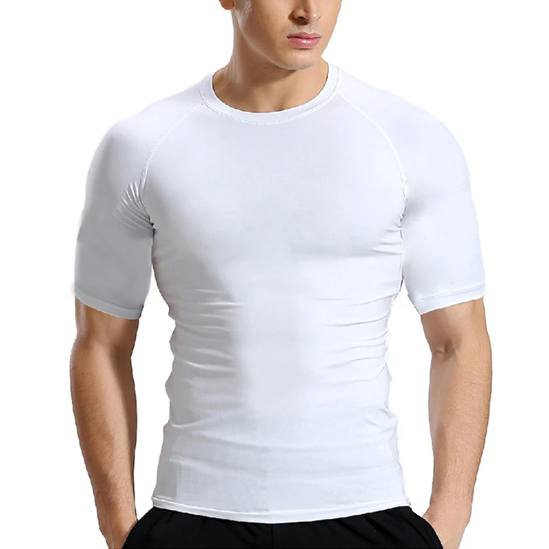 Summer Men Compression Shirt Quick Dry Gym t Shirt Tops man Short Sleeve t-Shirt Sport Running Tee Shirts Streetwear Man Clothes